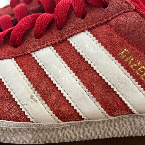 RARE 2013 Adidas Gazelle G96681 Men’s 8 Red Suede Sneakers Vintage Y2K - Picture 9 of 11